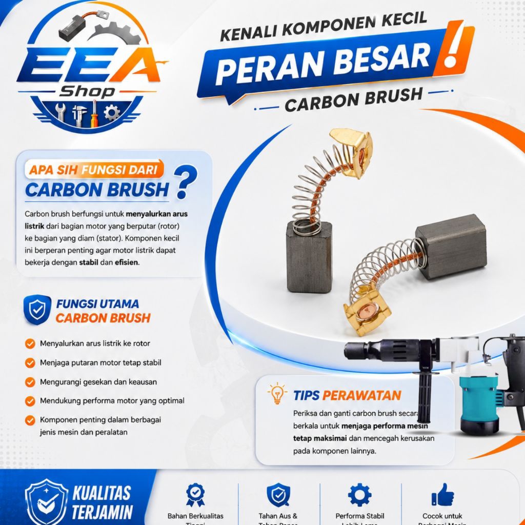 CARBON BRUSH ARANG UNTUK MESIN BOBOK BETON MAKITA HM0810T HM 0810