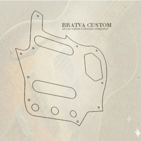 pickguard Fender Jaguar 3ply Single Coil custom akrilik mirror