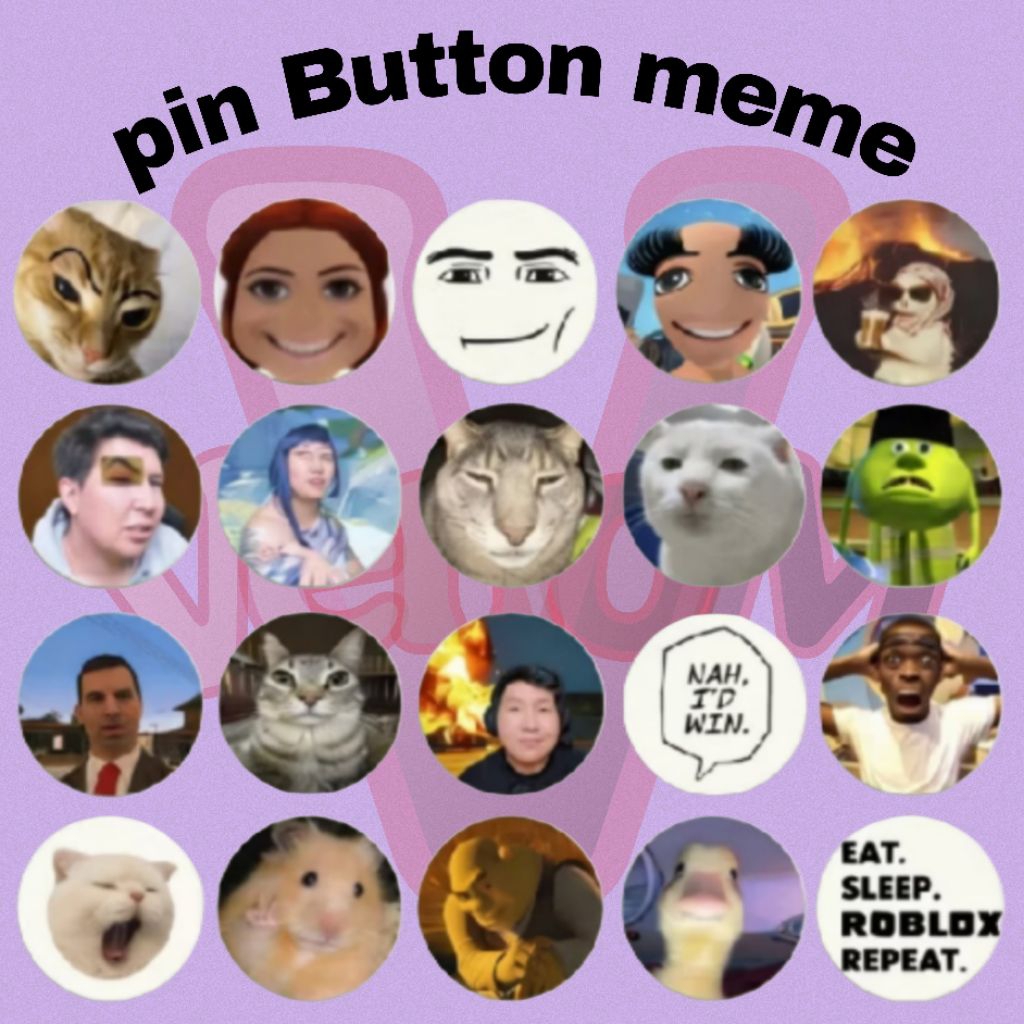 Pin - Pin Buttons Meme Windah [44mm] Pin bross aksesoris lucu meme wimdah basudara youtuber terkenal