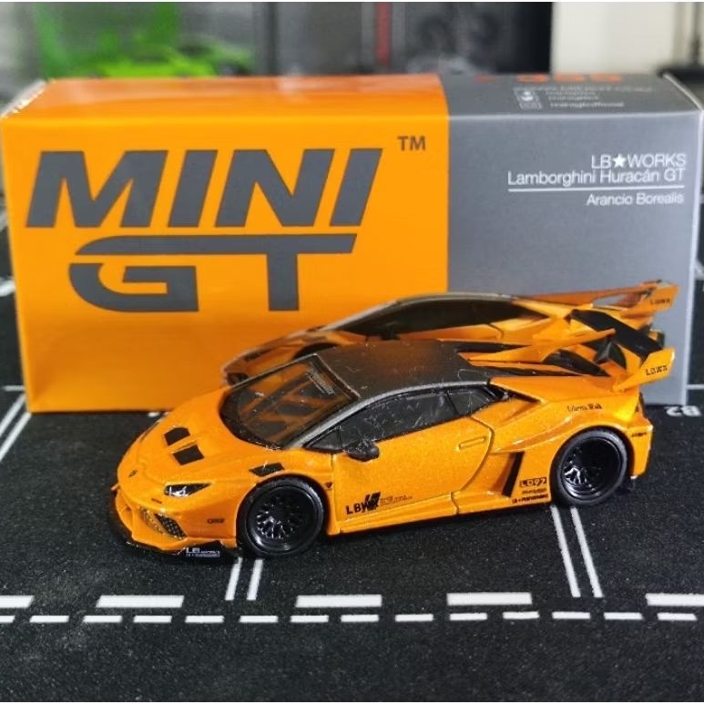 Mini GT 355 LB WORKS Lamborghini Huracan GT Arancio Borealis
