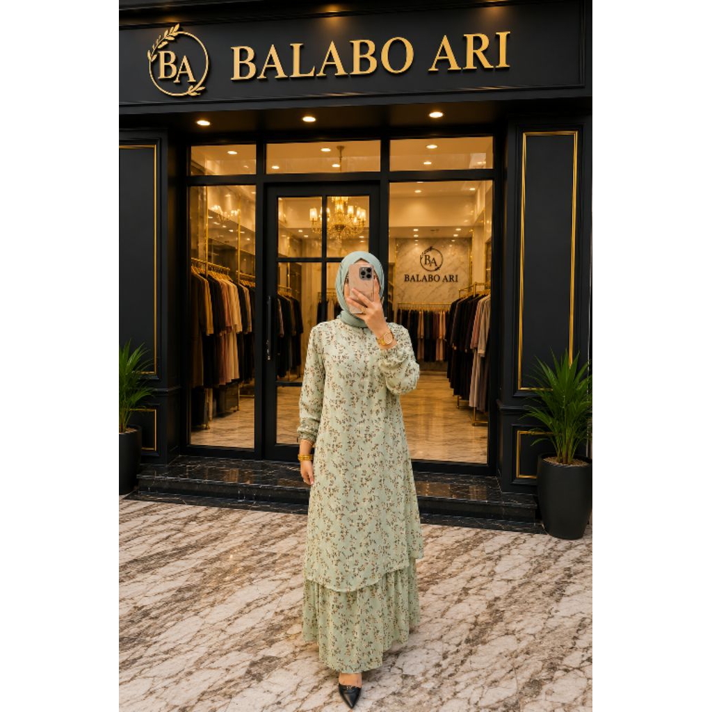 Gamis Malaysia motif ceruti bebydool Hight quality