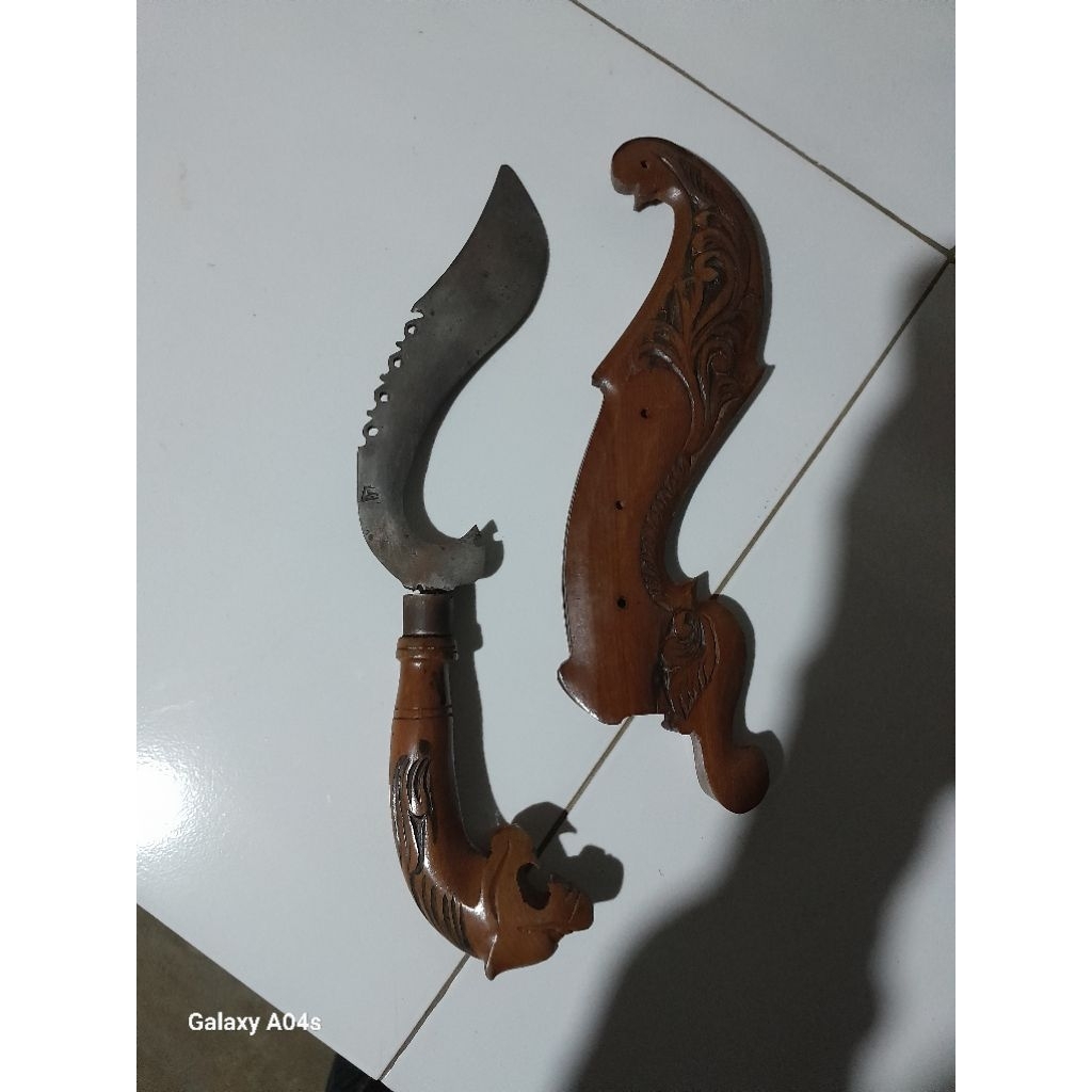 kujang pajangan bilah baja per