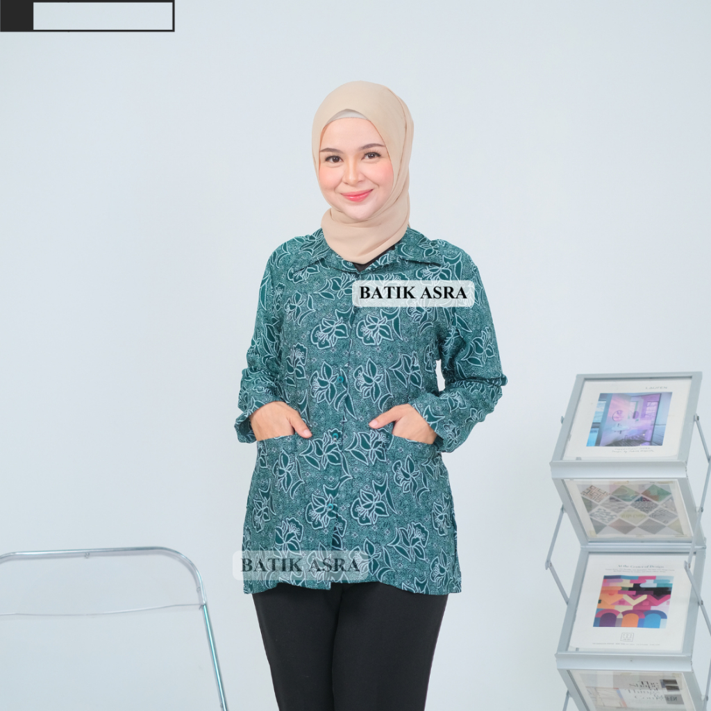 Baju Seragam PKK Nasional Model Blouse Kerah Jas Kain Polos / Batik PKK Premium - Asra Seragam