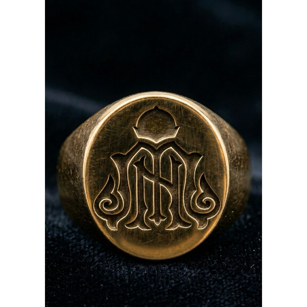 cincin signet ukiran dalam