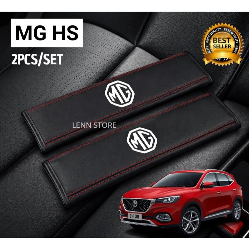 2Pcs Cover Pelindung Seatbelt Interior Kulit Mobil MG HS 2022 2023 2024 2025