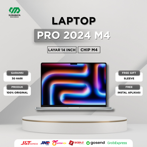 Laptop Pro M4 2024 14-inch | Chip Apple M4 | Ram 16GB Ssd 512GB | Second Original