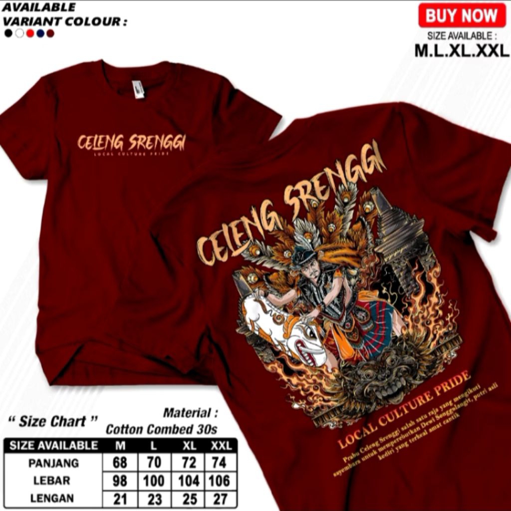 VEJAGRAPHIC T-Shirt Prabu Celeng Srenggi | Kaos Indonesia Culture Pria dan Wanita