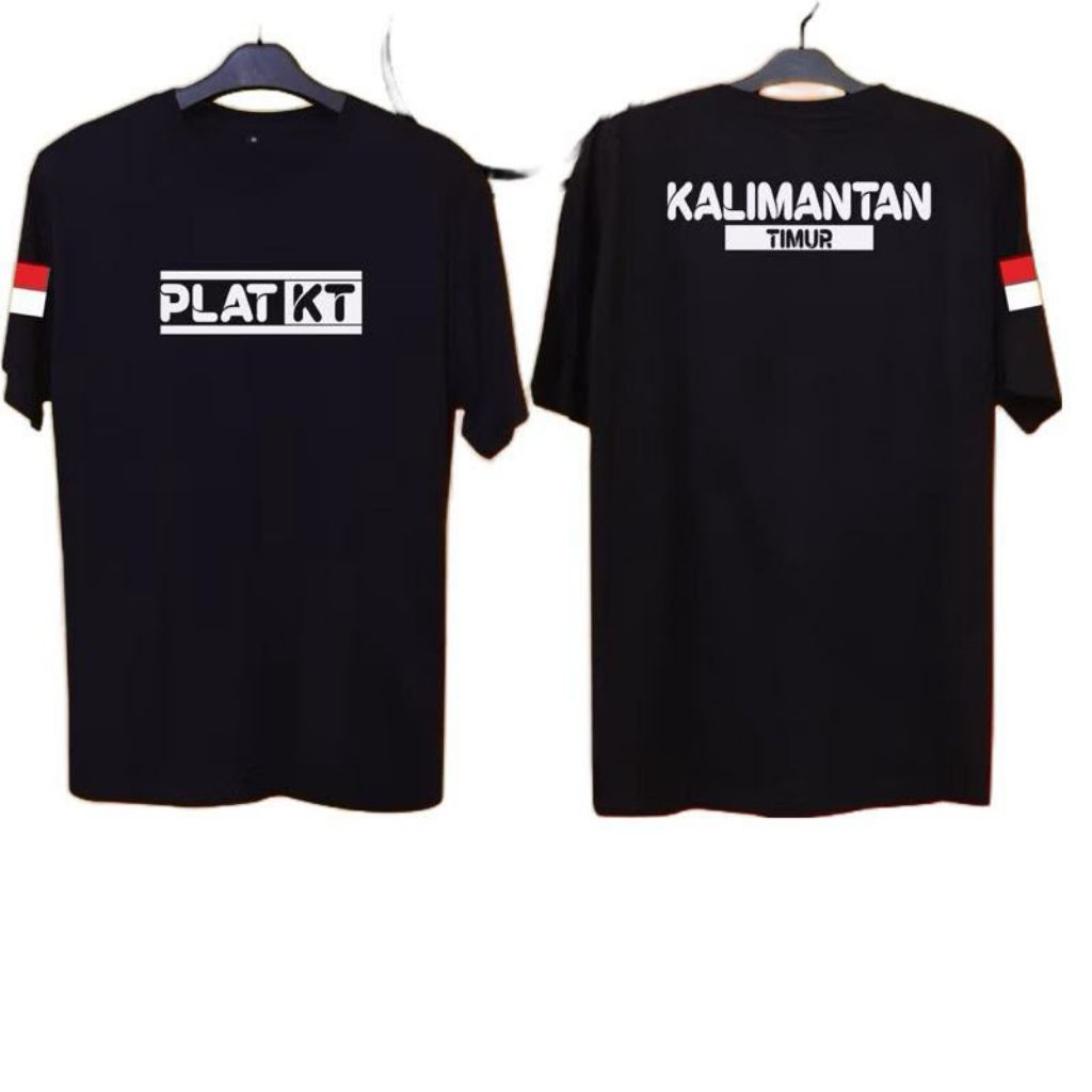 Kaos Plat KT Kalimantan Timur Print Dtf Tulisan