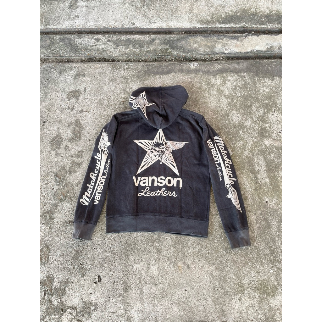 vanson leathers zipper hoodie