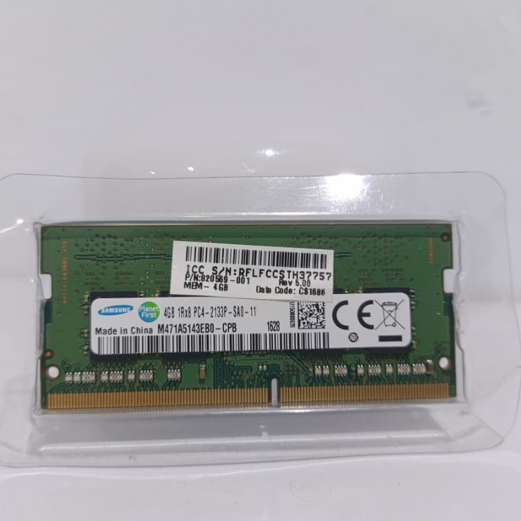 RAM Memory Samsung 4GB 1Rx8 PC4-2133P SODIMM(bekas)
