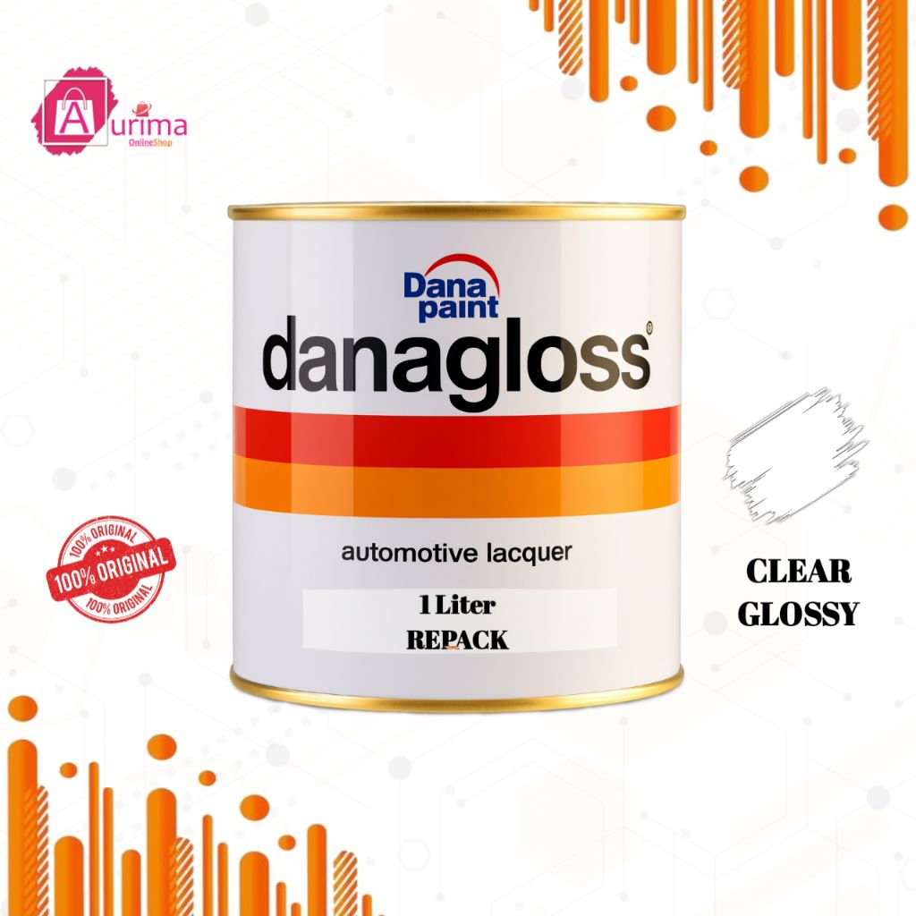 CAT DUCO DANAGLOSS CLEAR GLOSS DAN CLEAR DOFF DANAPAINT 1LITER REPACK - CAT MOBIL CAT PAGAR CAT KAYU