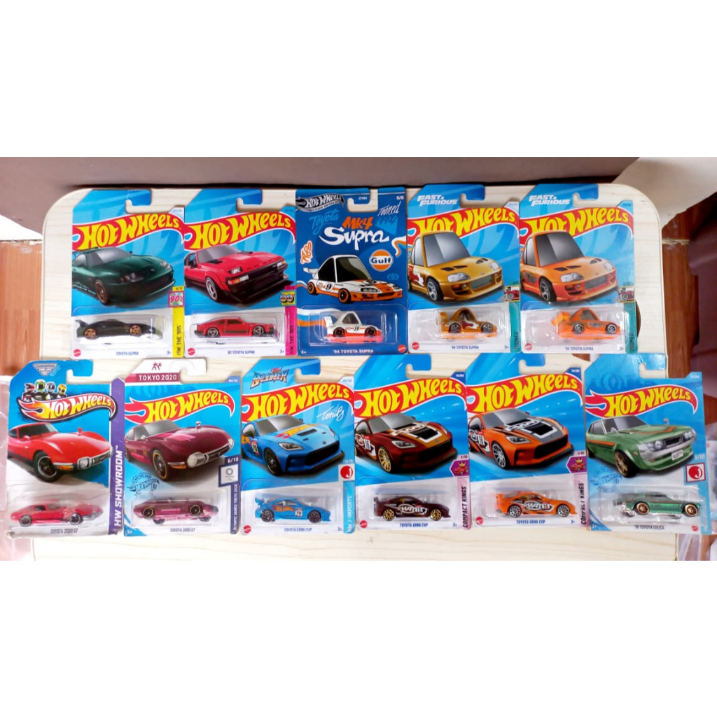Hotwheels Toyota Supra - Toyota 2000 GT - Toyota GR86 CUP - Toyota Celica Hot Wheels