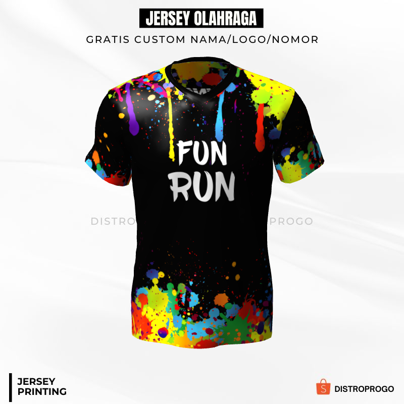Jersey Pelari Kaos Fun Run Bahan Dryfit Bisa Custom 181