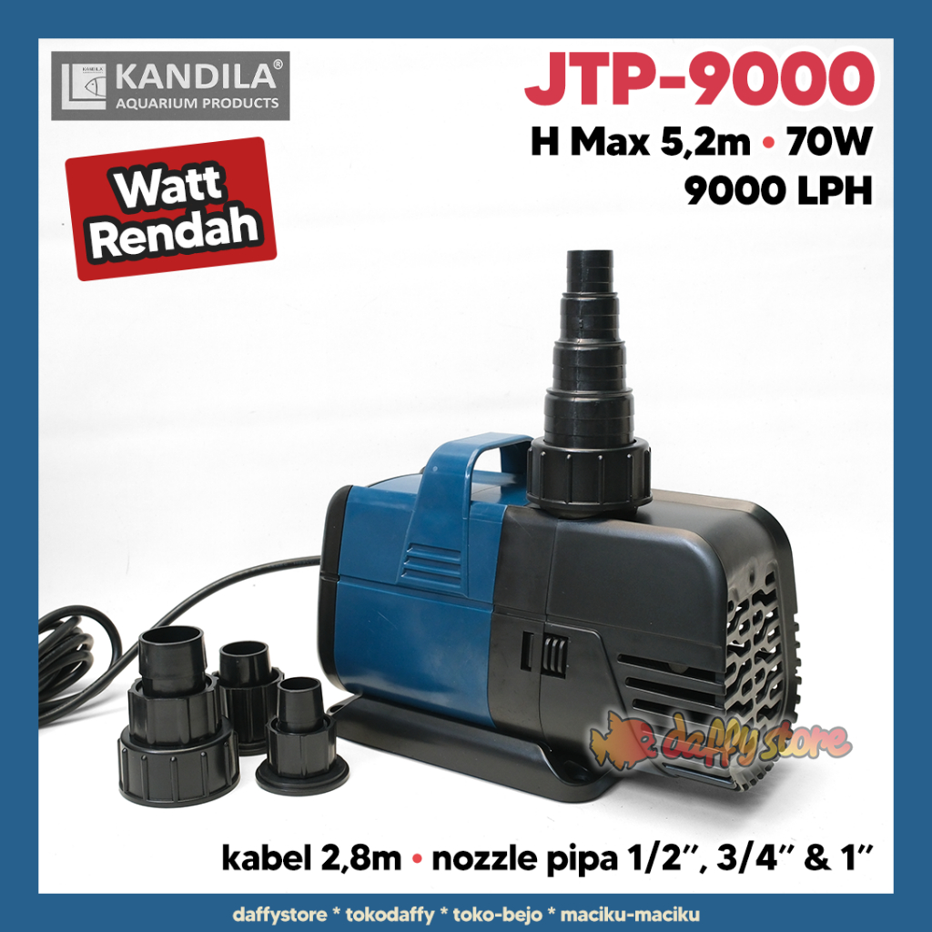 Pompa Kandila JTP-9000 9000LPH 70W 5,2m pompa kolam akuarium JTP 9000