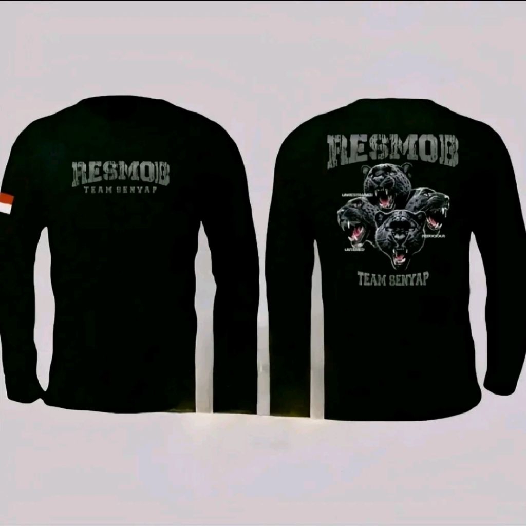 KAOS LENGAN PANJANG RESMOB TEAM SENYAP MOTIF MACAN KUMBANG