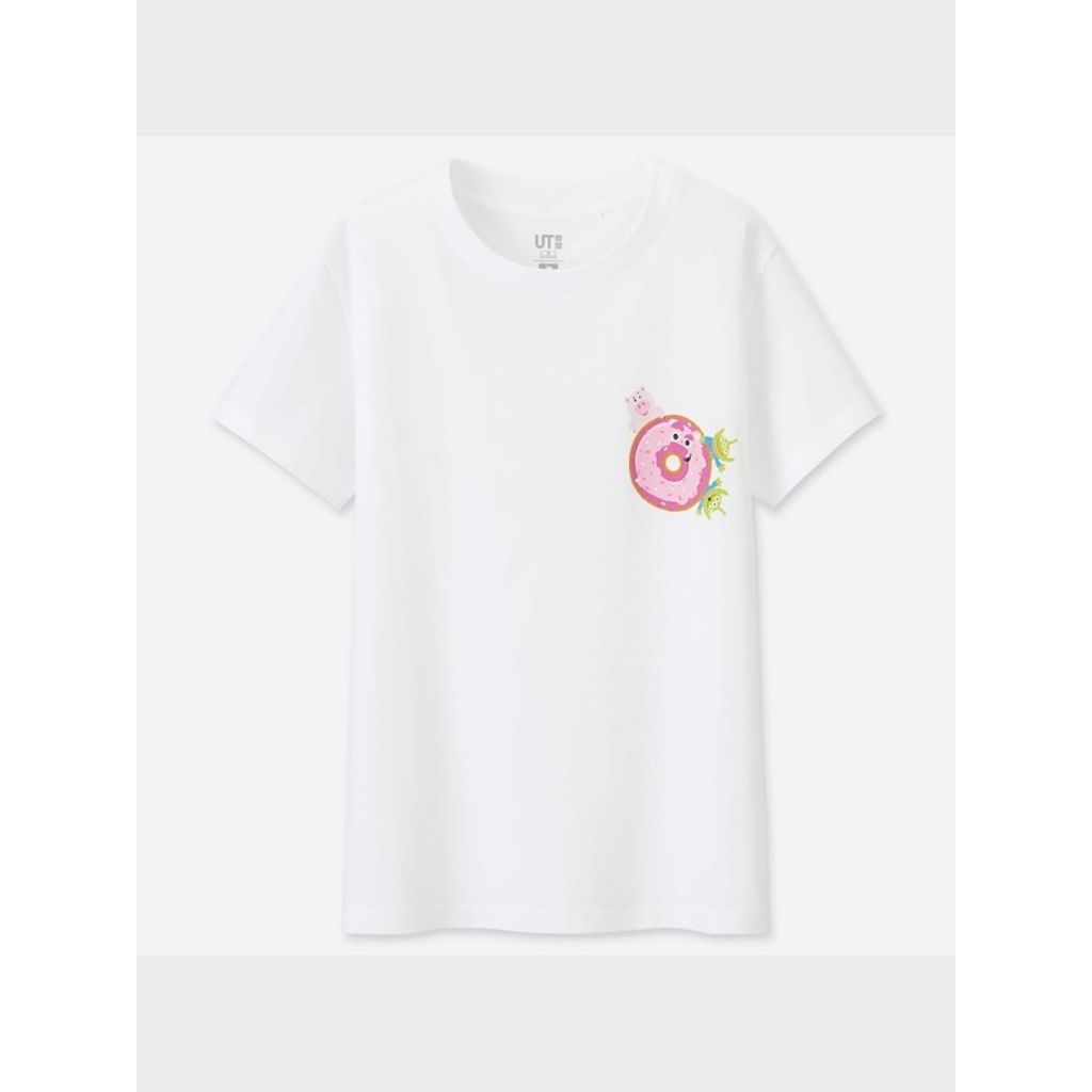 UT Uniqlo Kaos Putih Disney Pixar Donut