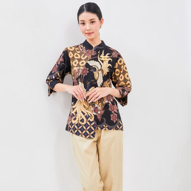 JULIA Black Sand Seragam Batik/ Baju Batik/ Uniform nanny/terapis/spa/salon
