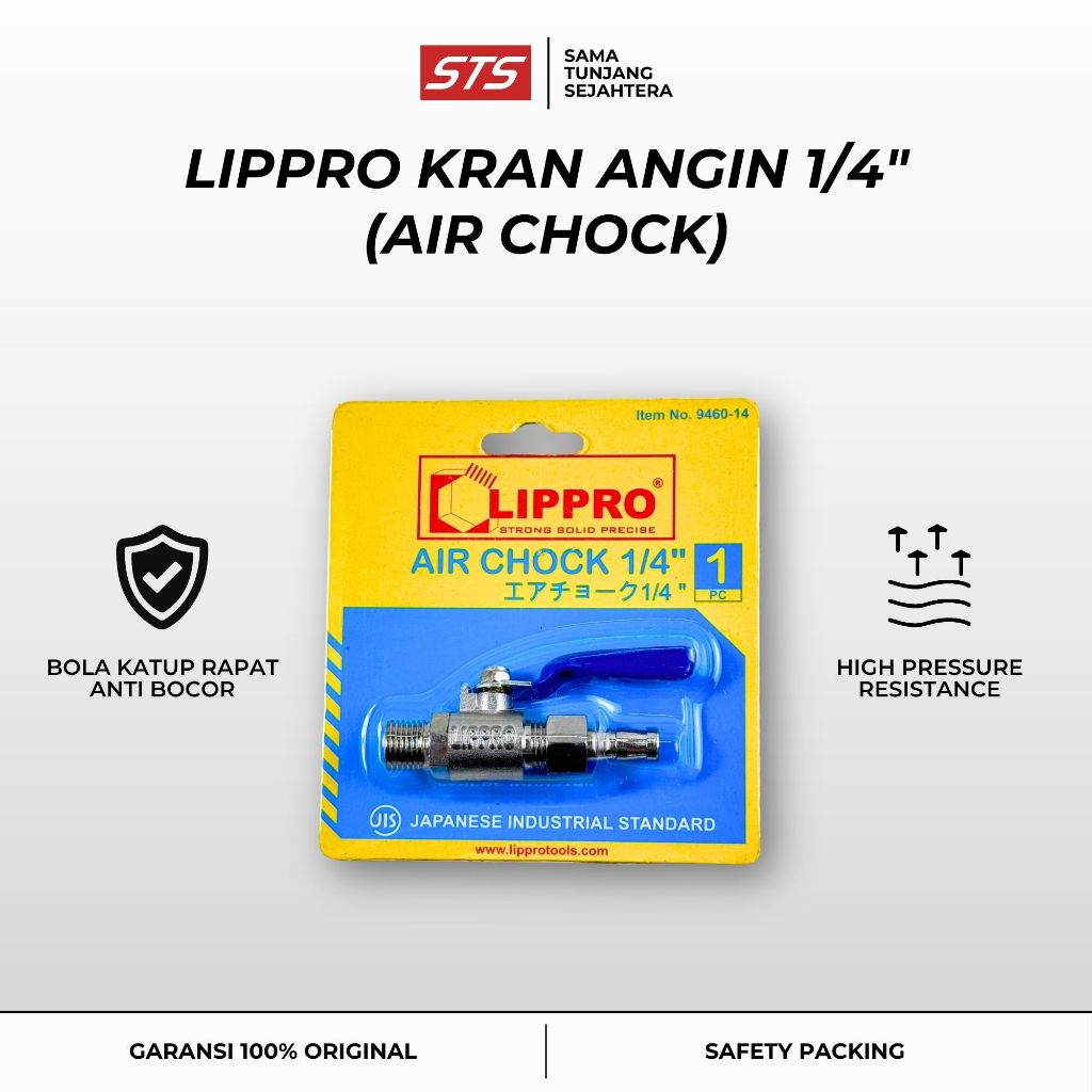 Kran Angin Lippro 1/4" Inch - Air Chock Mini Ball Valve Kompresor Udara - Sambungan Selang Tebal Ant