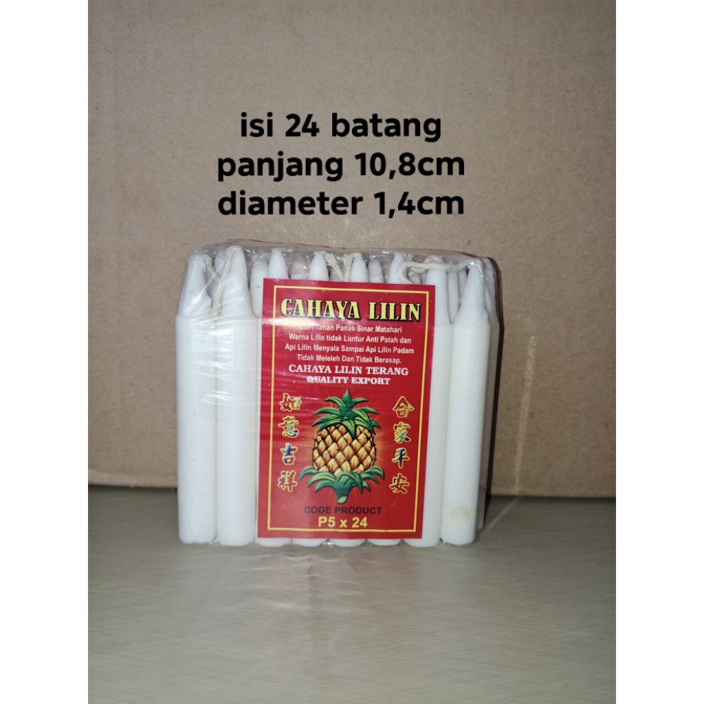 lilin putih cap cahaya lilin