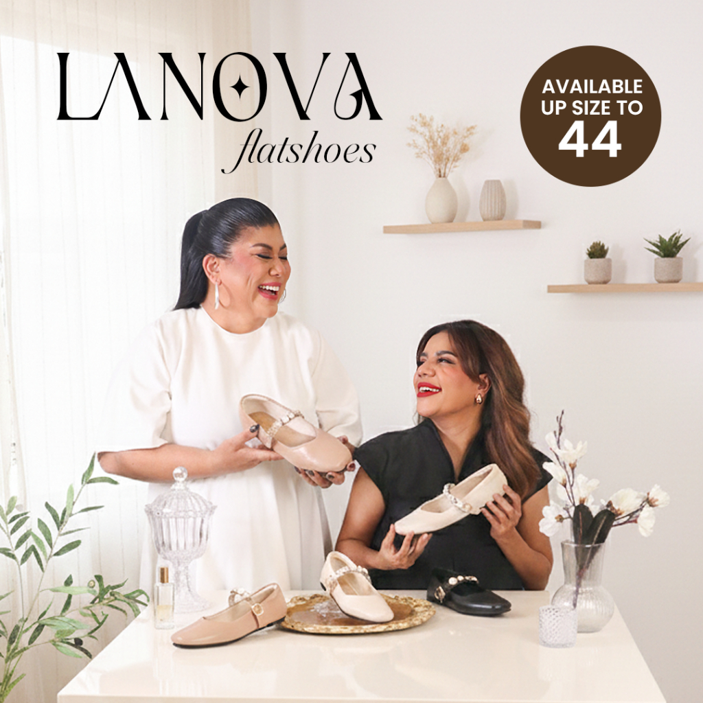 Alivelovearts x Nowela Regina (Kaki Lebar Friendly sz 36-44) Lanova Maryjane Flat Shoes Sepatu balle