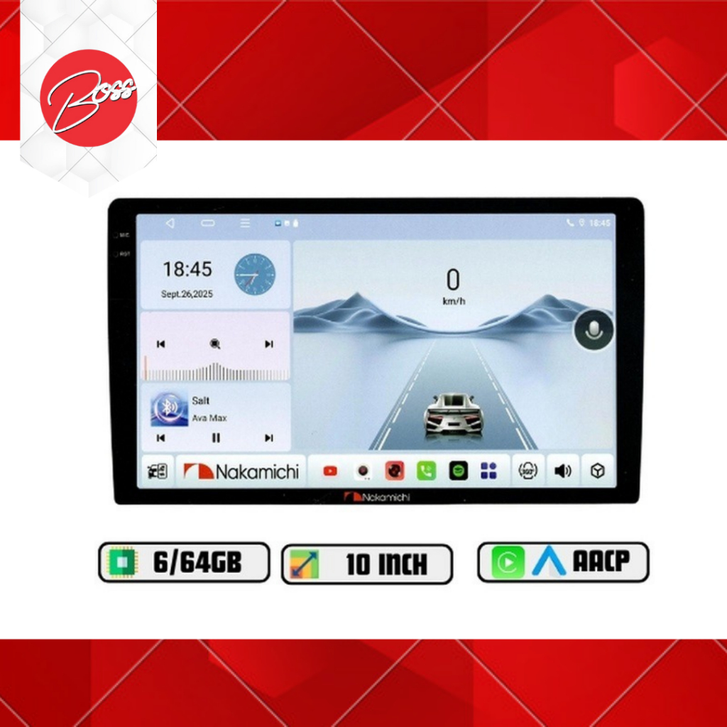 Nakamichi Saga NA-3102i 10 inch 6/64 NA3102i Head Unit Mobil Android 10 Inch