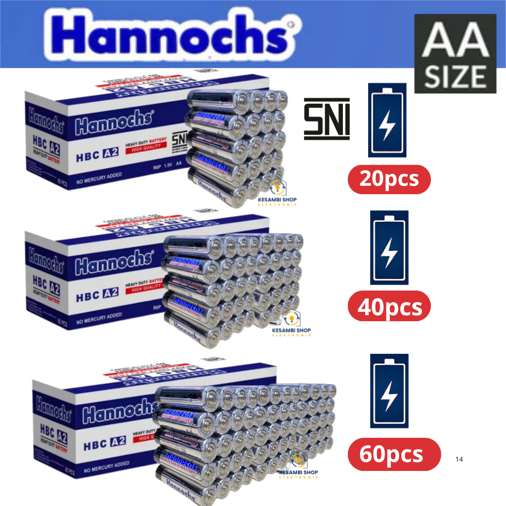 HANNOCHS size AA/A2 (20pcs) (40pcs) (60pcs) HANNOCHS AA/1,5V