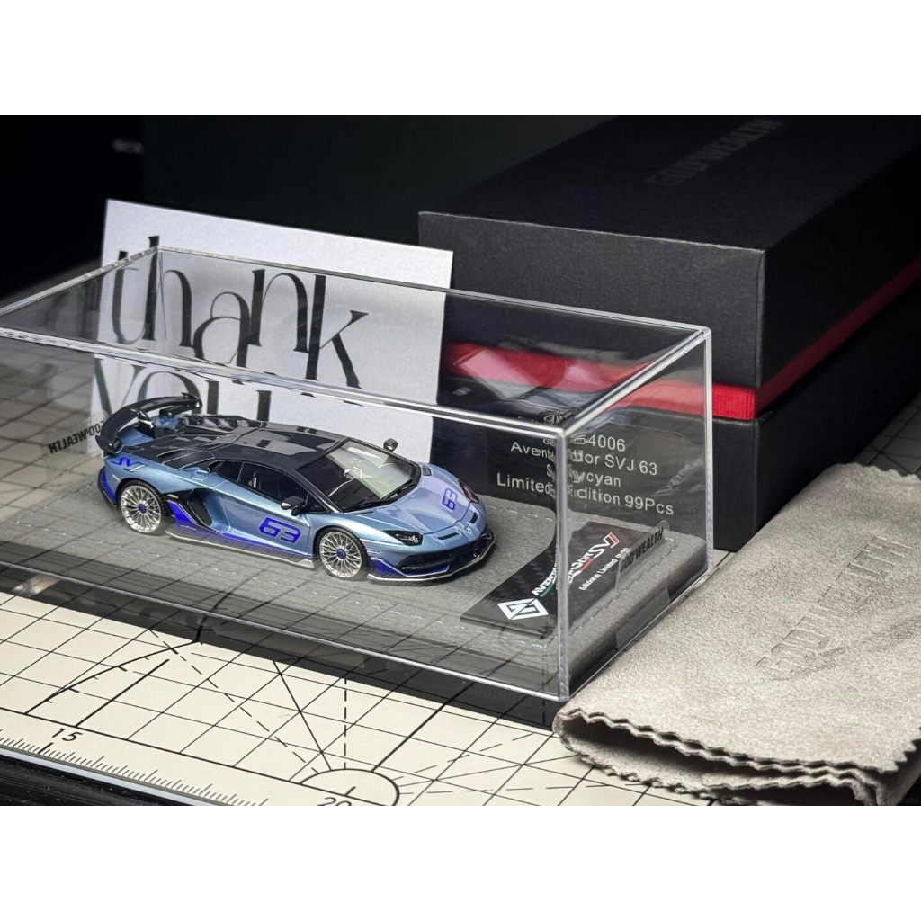 GW LAMBORGHINI SVJ SKYCYAN LIMITED EDITION RESIN 1/64 GW LAMBORGHINI SVJ SKYCYAN LIMITED EDITION NOT