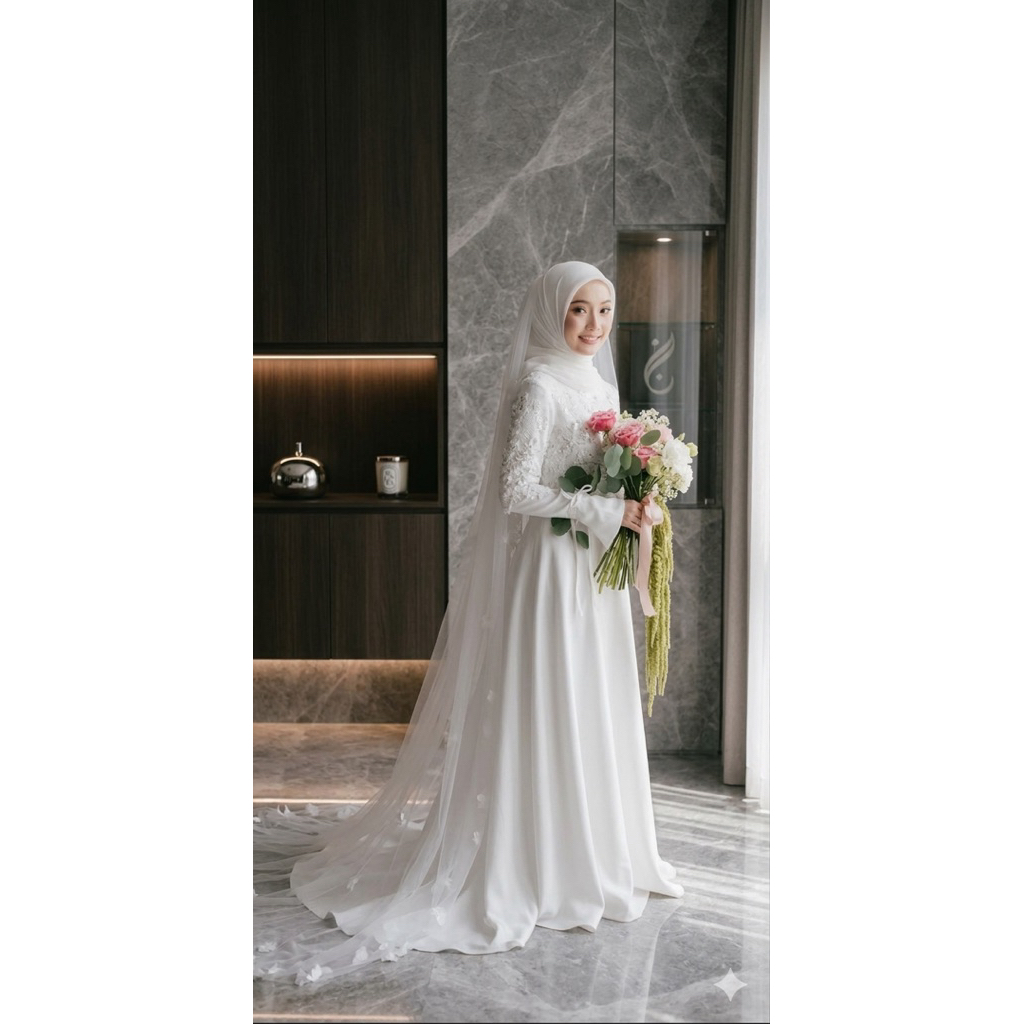 gaun pengantin Malaysia melayu gaun pengantin muslimah syari gaun pengantin syari gaun akad gaun wal