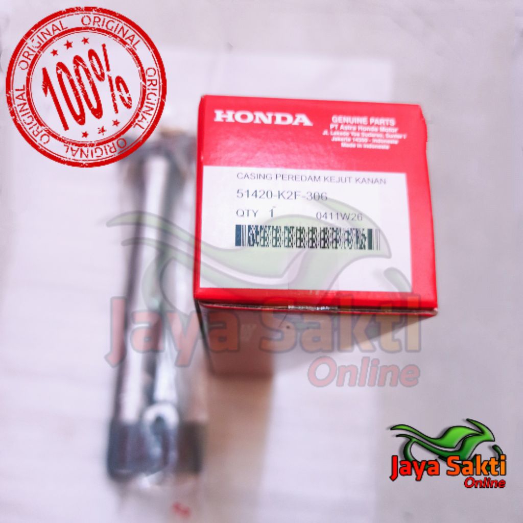 TABUNG SHOCK DEPAN KANAN SILVER SCOOPY NEW 2021 ASLI HONDA