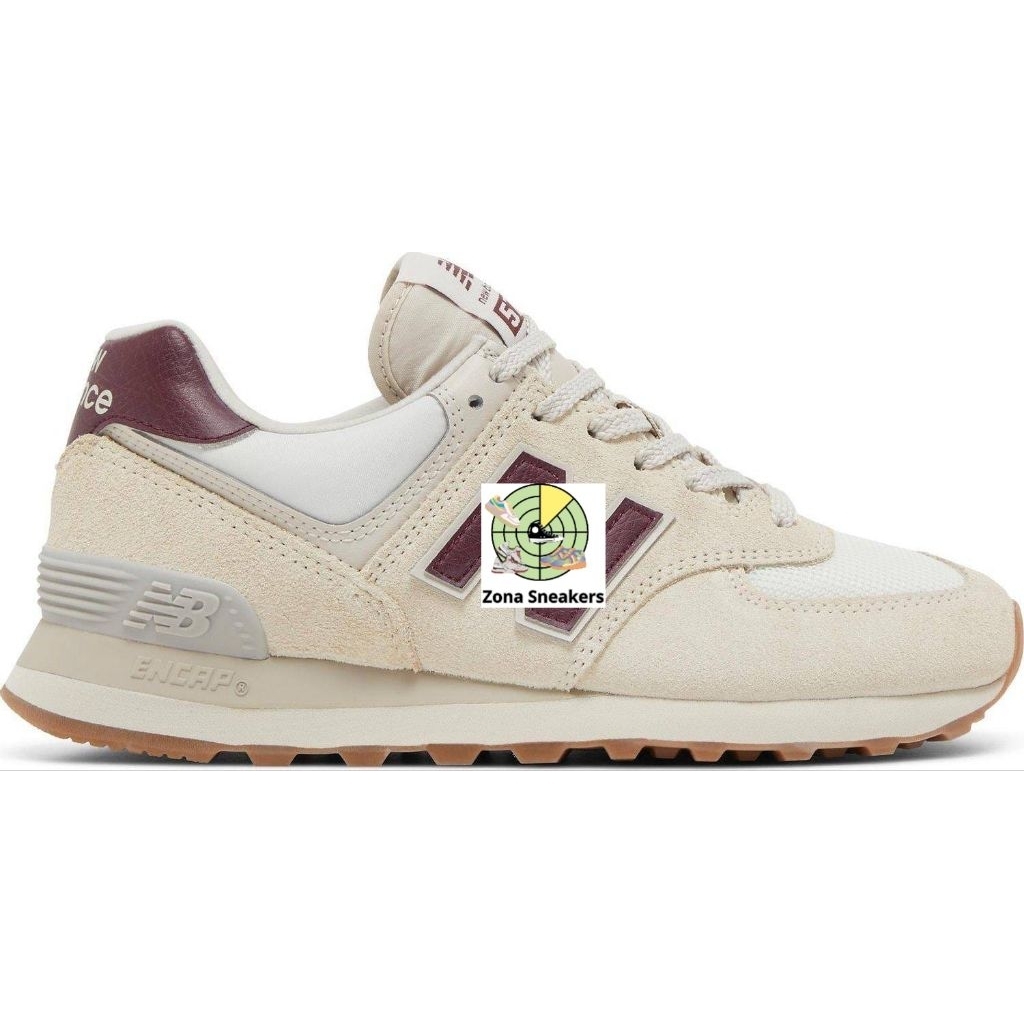 Sepatu NB 574 Moonbeam Burgundy