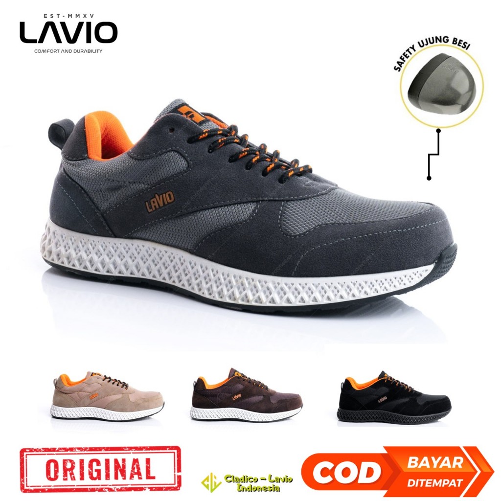 Sepatu Safety Ujung Besi Model Sneakers Kasual Anti Slip Kitchen Shoes Lavio Alden