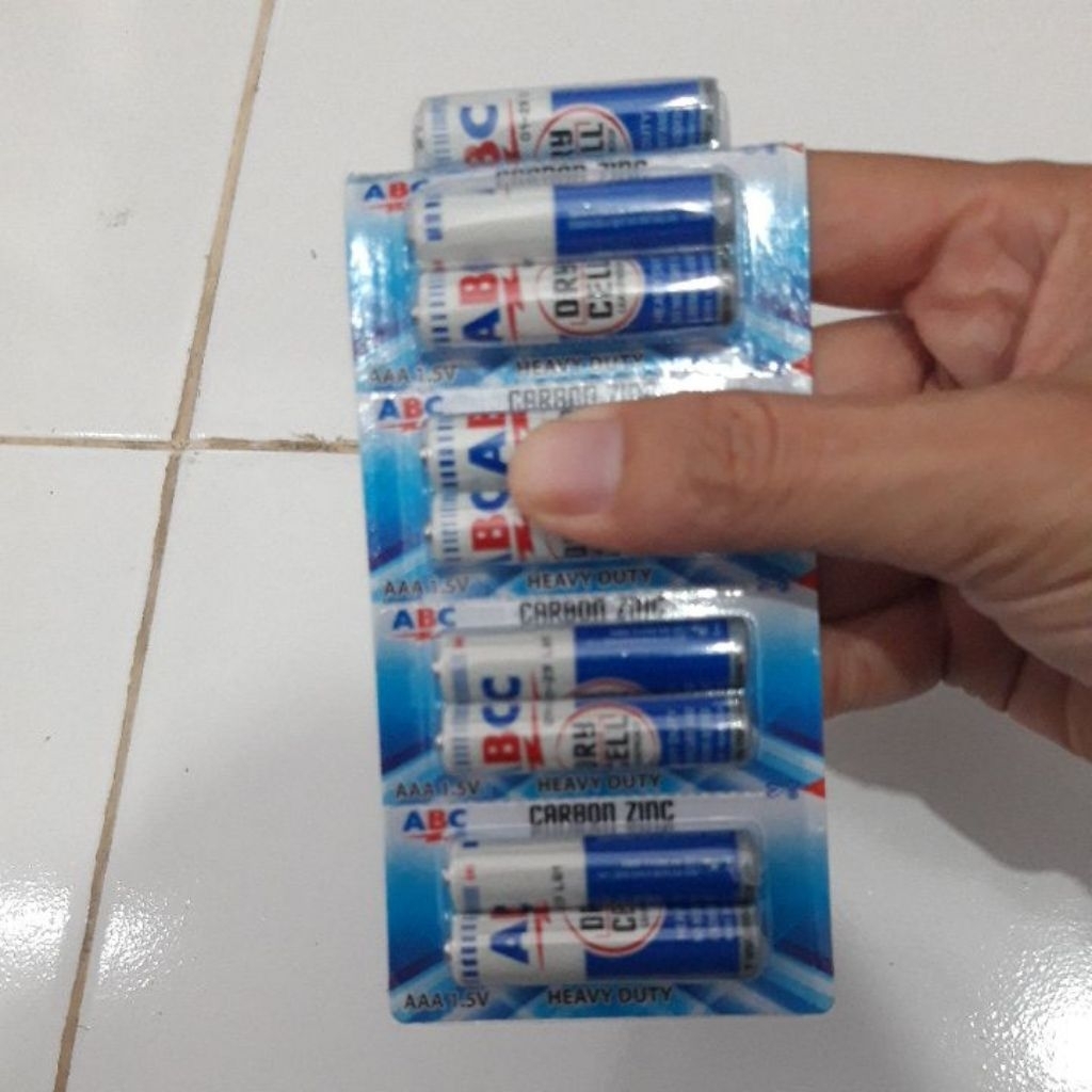 Baterai AAA 1.5v merek ABC (baterai kecil)