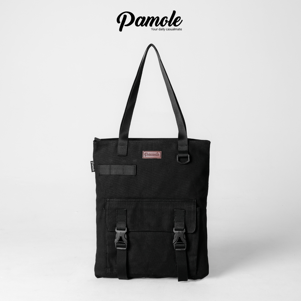 Pamole - Totebag Bahan Kanvas Penutup Resleting - Yarra Series