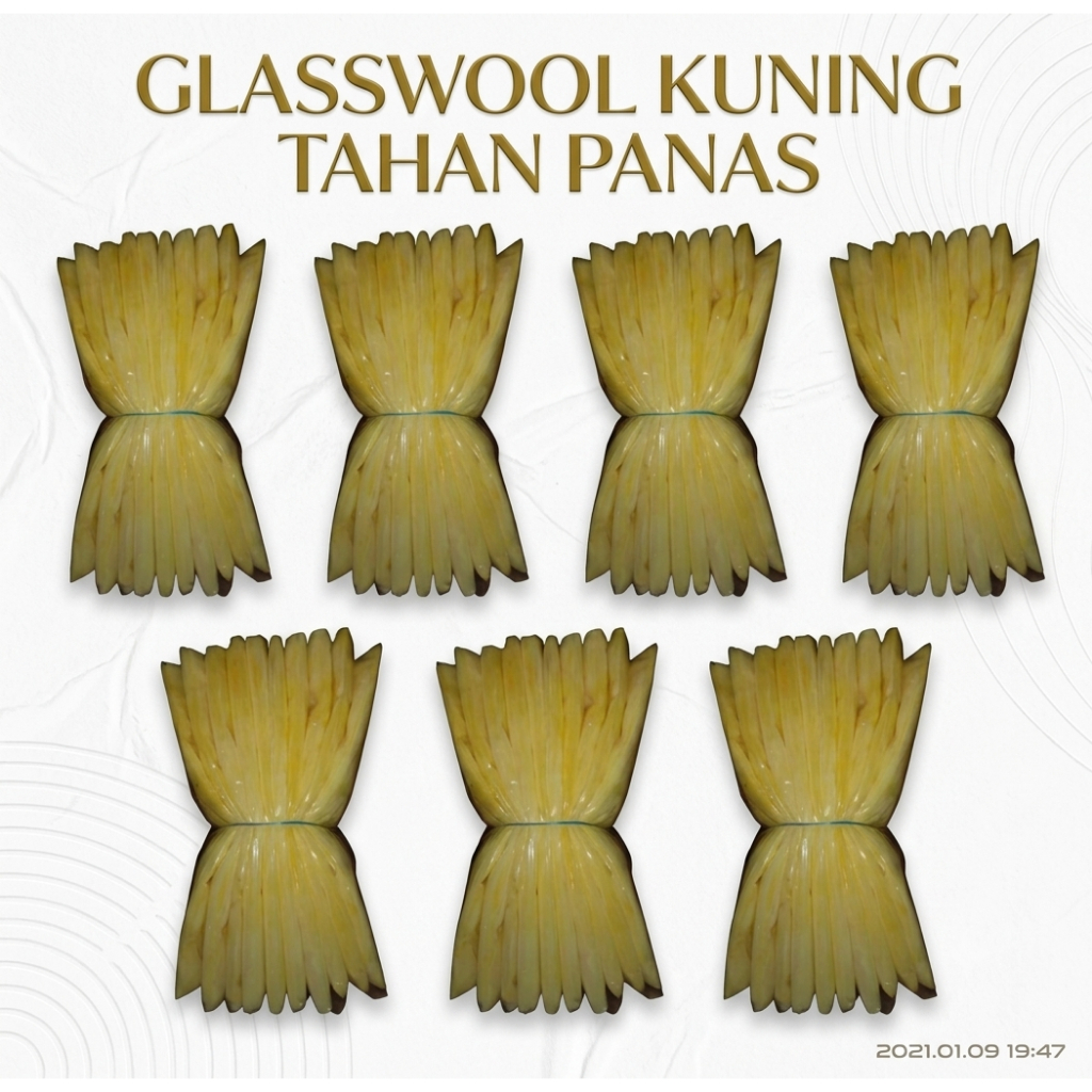 Glasswool kuning glasbul gesbul gasswol glasswool knalpot