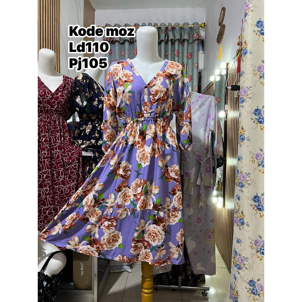 dress moza pendek