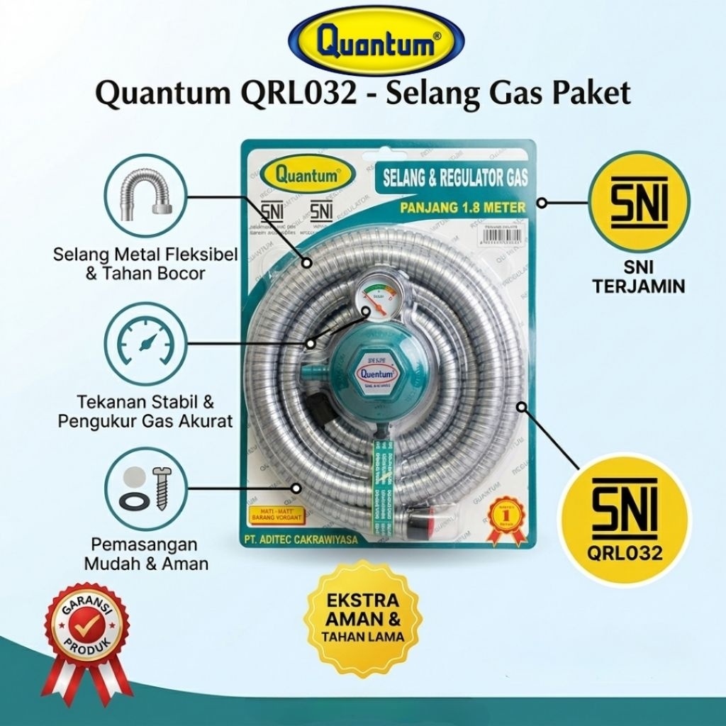 Selang Gas Quantum QRL032 Selang Regulator Gas Quantum