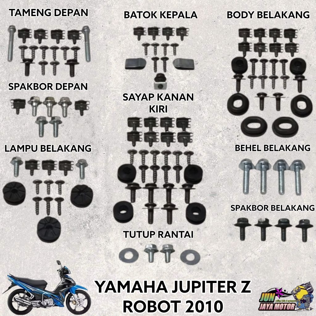 BAUT LENGKAP FULLSET BODY YAMAHA JUPITER Z ROBOT 2010 / BAUT FULL SET BODI YAMAHA JUPITER Z BALOK 20