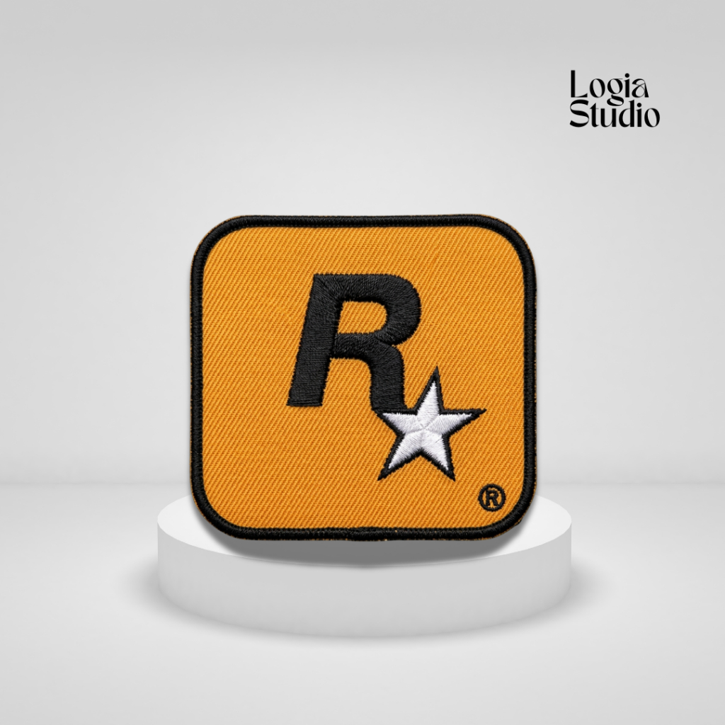 Patch Bordir Iron On Rockstar Games Logo - Emblem Bordir Setrika Game GTA Rockstar