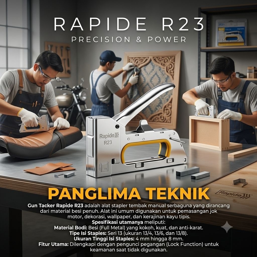 RAPIDE Gun Tacker Staples Rapide R-23 | Staples Tembak Rapide R-23 Original
