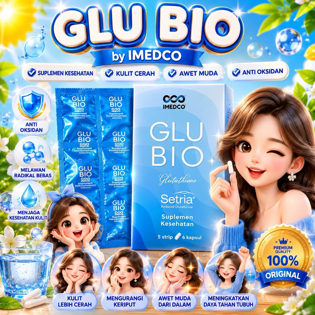 GLUBIO Pemutih Kulit Glubio Pure Gluthathione 500mg