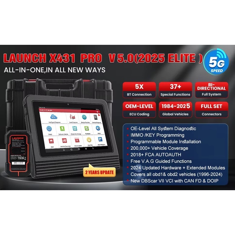 Original Scanner Mobil Launch X431 Pro V5.0 terbaru