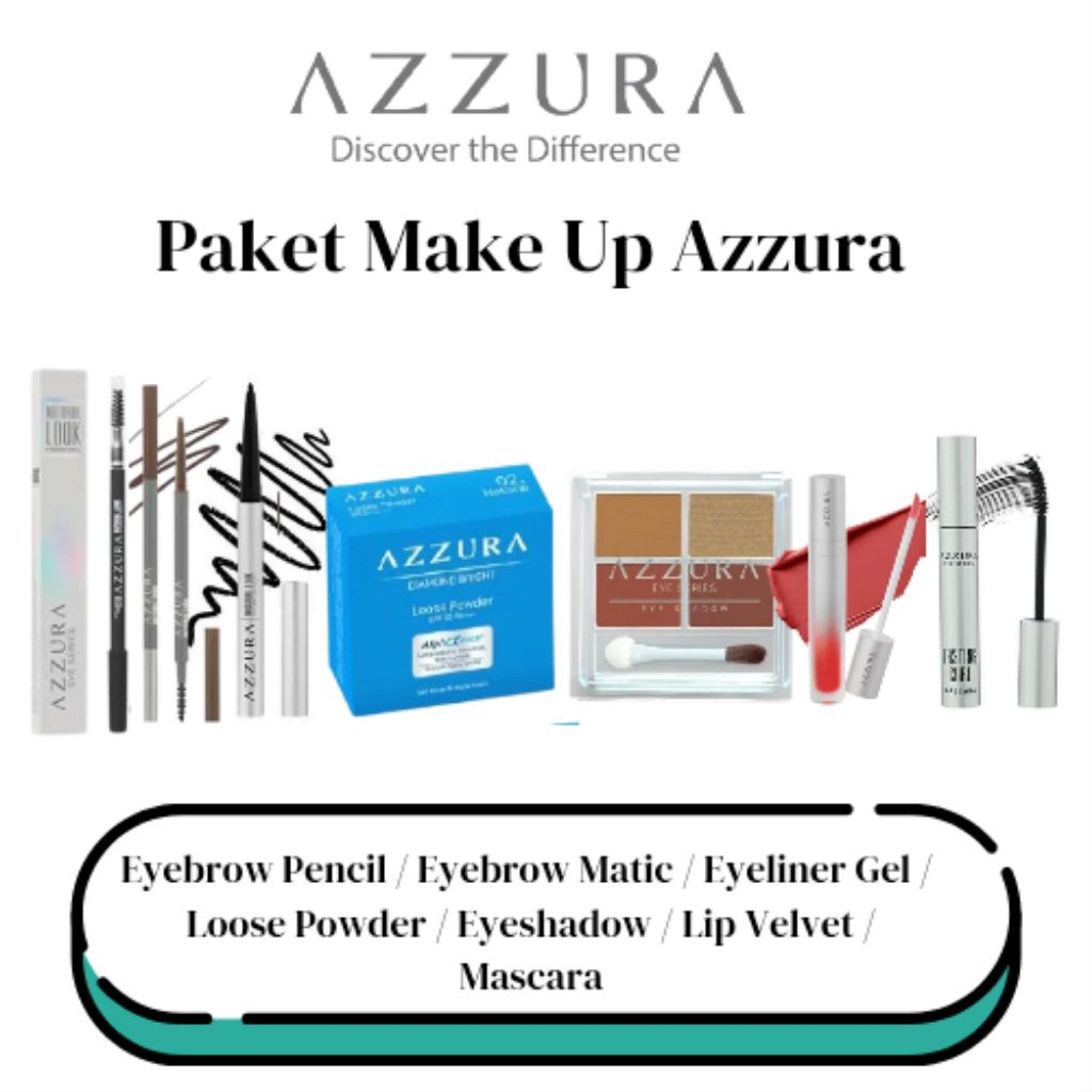 AZZURA PAKET MAKE UP | PAKET MAKE UP HEMAT AZZURA | AZZURA KOSMETIK