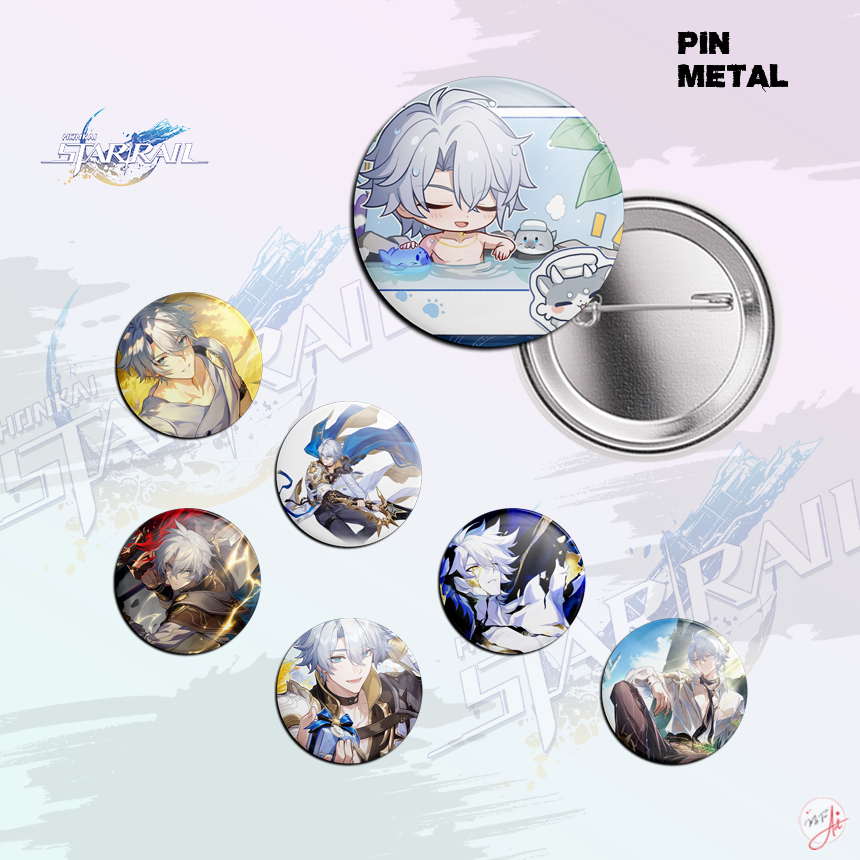 Pin Metal PHAINON HONKAI STAR RAIL Souvenir Aksesoris Waterproof 44mm