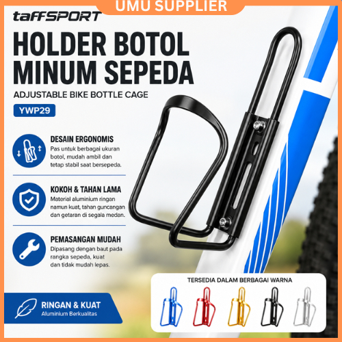 (UMU SUPPLIER) SANJI TAFFSPORT HOLDER BOTOL MINUM SEPEDA ALUMINIUM