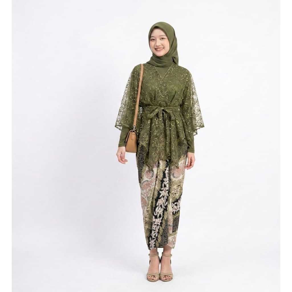 Batik Wanita Premium Rok Lilit Batik Outer Pita Manset Jumbo | Fashion Kondangan Kekinian
