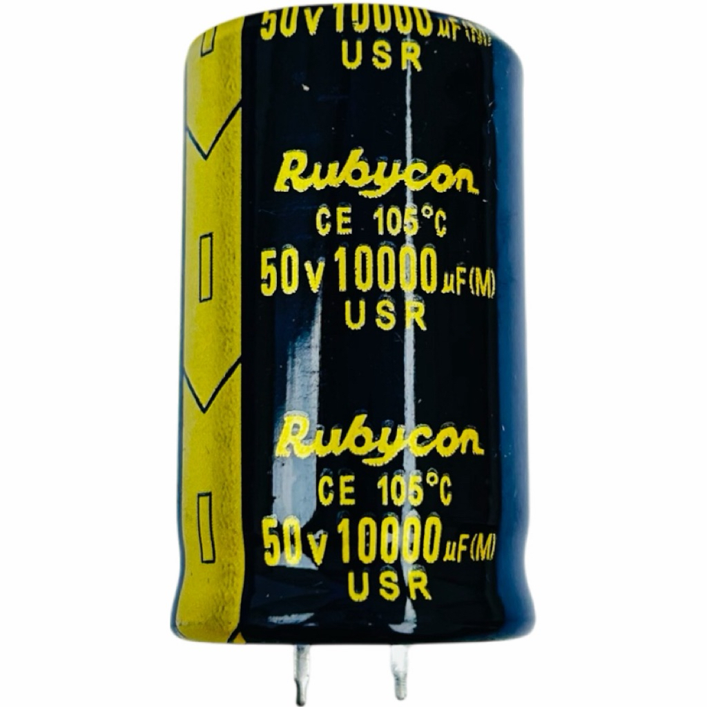 ELCO 10000uf 50V RUBYCON HITAM Asli Original Kapasitor