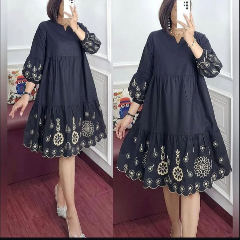 tunik bordir bunga