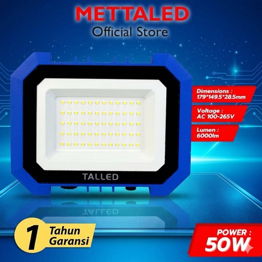 LAMPU SOROT LED TALLED 50W White Warm White RGB