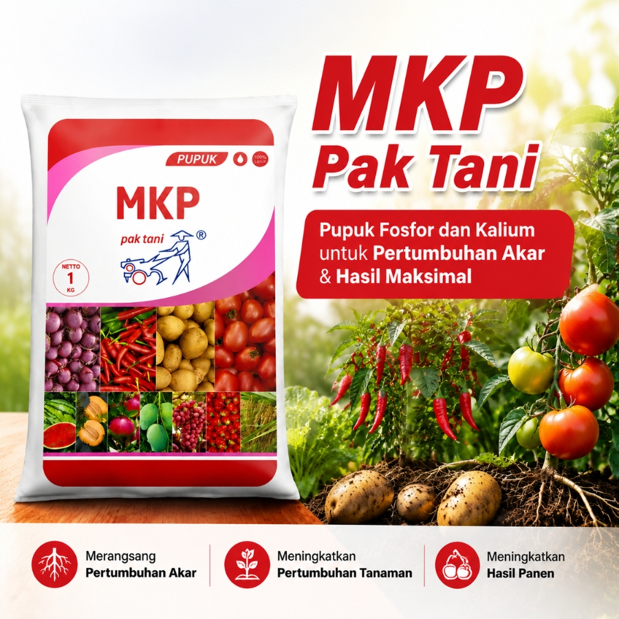 Pupuk MKP Pak Tani kemasan Pabrik - 1 KG '' mkp pak tani 1kg original ''