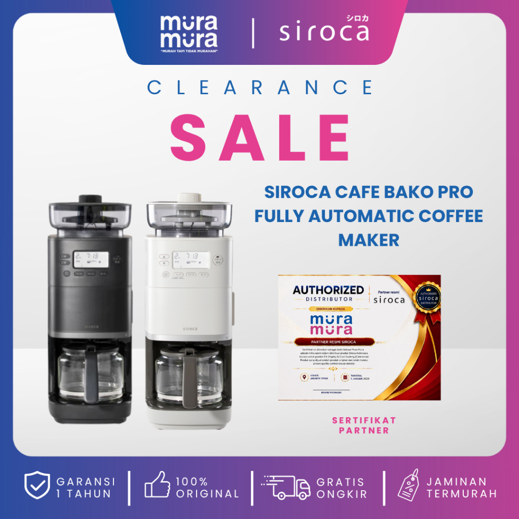 Clearance Sale Siroca Cafe Bako Pro Fully Automatic Coffee Maker - Mesin Kopi Otomatis Terbaru
